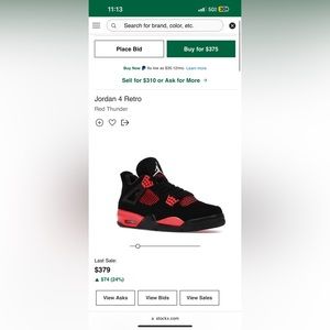 Jordan 4’s thunder red